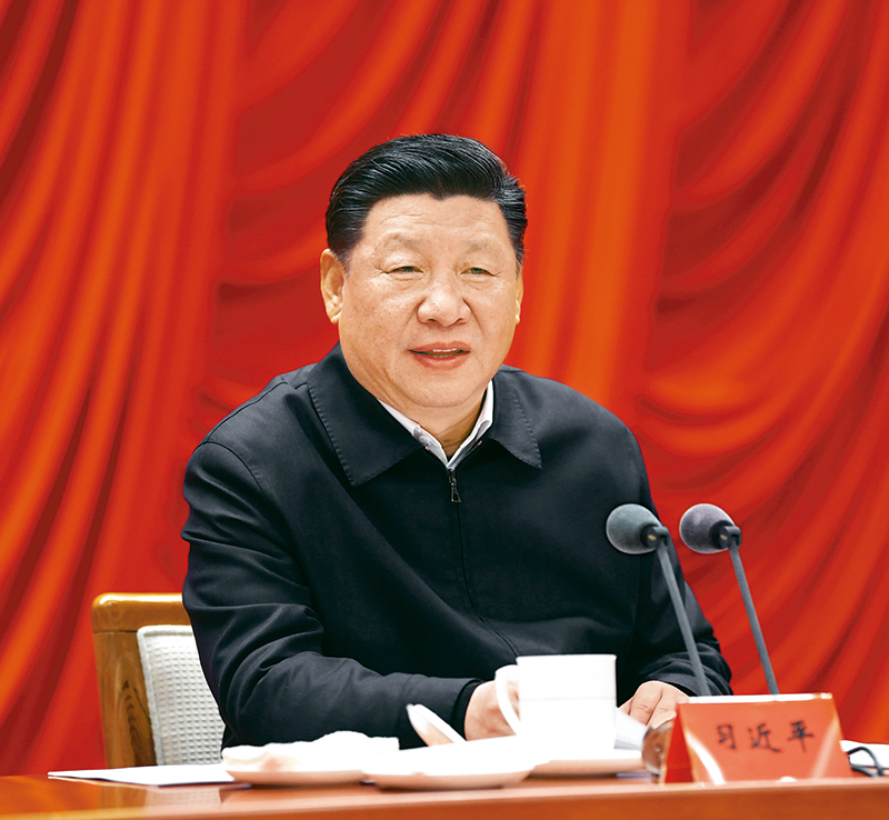 　　2019年1月21日，省部級(jí)主要領(lǐng)導(dǎo)干部堅(jiān)持底線思維著力防范化解重大風(fēng)險(xiǎn)專(zhuān)題研討班在中央黨校開(kāi)班。中共中央總書(shū)記、國(guó)家主席、中央軍委主席習(xí)近平在開(kāi)班式上發(fā)表重要講話。 新華社記者 饒愛(ài)民/攝